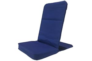BACKJACK BJI Folding BackJack -Made in The USA- Navy Cotton Fabric Lightweight Floor Seating Chair for Gaming, Families, Parents, Daycare, Back Support, Reading, Yoga, Meditation, Dorm, School