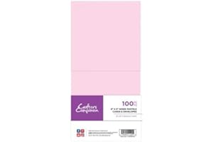 Crafter's Companion - 6"x6" Mixed Pastels Card & Envelopes - Pack of 100 - Includes 50 Pastel Card Blanks & 50 Matching Envelopes - Great for a Variety of Occasions