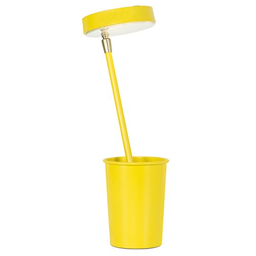 Preisvergleich Produktbild DHG Nordic Minimalistische Moderne Schreibtischlampe, Schlafzimmer Nachttischlampe, Augenschutz Student Kinder Schreibtisch Lernen Leselampe, LED Tischleuchte,Gelb,berühren