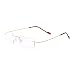 Magjons Titanium Flexible Golden Eye wear Frame For Men Women Optical Rimless Frame RS.390.00