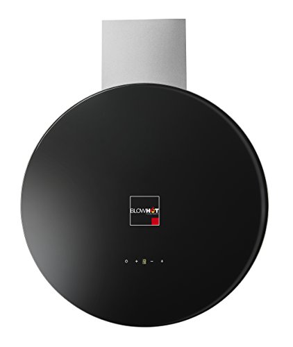 Blow Hot Stainless Steel and Tempered Glass B.H. Moon 60 cms. Kitchen Chimney with Touch Control System - Black