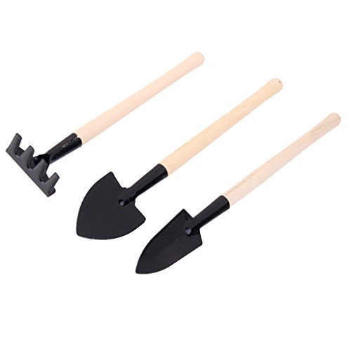 Gazechimp Mini Gartengerate Set Schaufel Rechen Spaten Mit Holzgriff Werkzeug