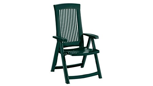 BEST Gartenmöbelset Kansas, 13-tgl., 6 Klappsessel, Tisch 145×95 cm, Kunststoff, grün grün - 2