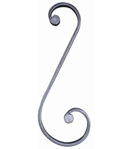 Decorazione Ferro Battuto Volute A S - 200x100mm - Per Ringhiere E Cancelli - Made In Italy - Foto 11
