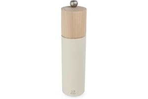 PEUGEOT - Boreal 21 cm Salt Mill - Classic Grind System - Made with PEFC Certified Beech Wood - Made in France - Feather White