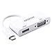Produktbild usb-c zu HDMI (4kx2 K) + VGA (1080P) Adapter, Mokin USB 3.1 Typ C Thunderbolt 3 zu VGA HDMI 4 K UHD Adapter Kabel für usb-c Laptops MacBook/Chromebook Pixel und mehr