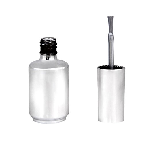 Ularma 2 X 15 ML Metallic Spiegel Nagellack Silber Metall Lack Farblack Nagel Gel - 2