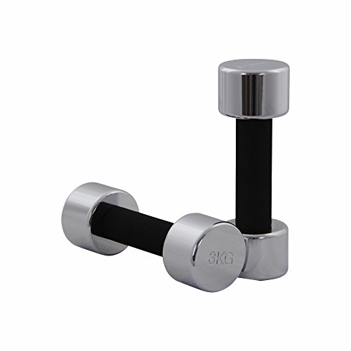 Chrom Hanteln Paar Schaumstoff Griff 1 – 10 kg Kurzhantel Set - 2