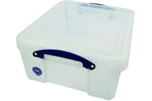 Really Useful Box Lot de 3 boîtes de rangement pour 93 CD/ 44 DVD -Transparent - 18 l - 480 x 390 x 200 mm