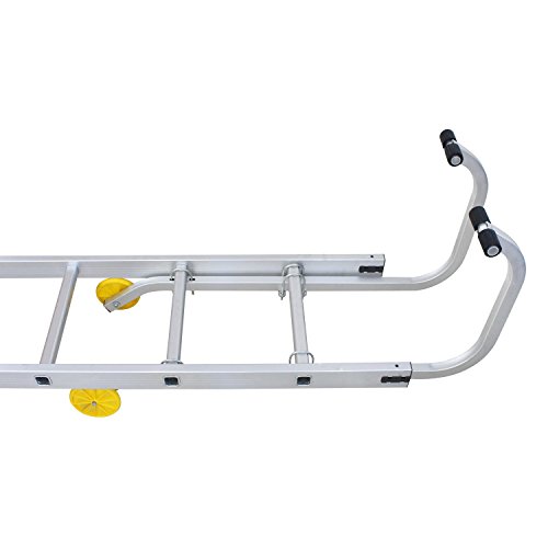 Dachhalterung für Aluminiumleitern – Adapter mit Dachhaken und Rollen - 2