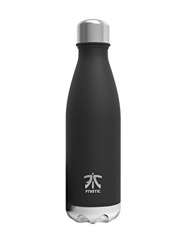 Fnatic Vacuum Insulated Steel Water Bottle, Black