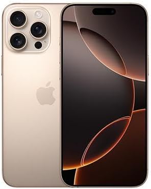 Apple iPhone 16 Pro Max, 256GB, Desert Titanium (Renewed)
