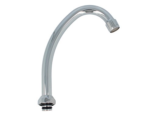 tecuro HU-Auslauf für Stand-Armaturen verchromt, Typ 130 - 3/4" Anschluss, konisch dichtend für Ø 18 mm Aufnahme