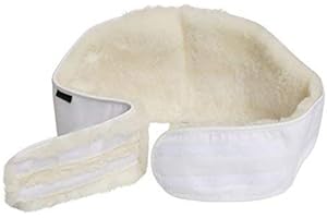 ‎HOLLERT GERMAN LEATHER FASHION Lammfell - NIERENGURT Lammfellwärmer Nierenwärmer Rückenwärmer S-3XL Größe XXL, Farbe Weiß