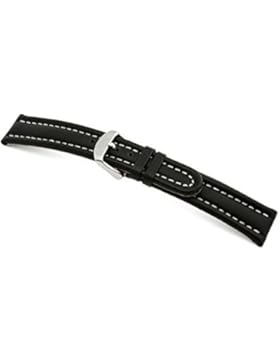 RIOS1931 Uhrenarmband Chrono Extrem Schwarz Bandanstoss 20 mm