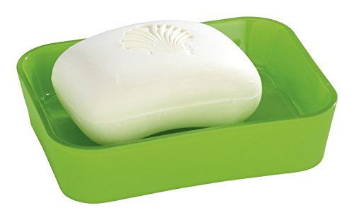 WENKO Bad Accessoire Set Rainbow Green Seifenspender, Seifenschale & Zahnputzbecher - 3