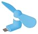 Produktbild MyGadget USB C Mini Ventilator Kühler - Typ C Smartphone Anschluss für OTG fähige Handys wie Samsung Galaxy S9 S8 (Plus), HTC U11, LG V30 G6 - Blau