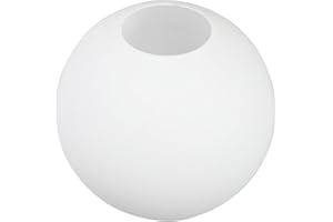 OSALADI Kugel Glas Lampenschirm Opal Glasschirm Ersatzschirm Ersatzglas 5-6cm Loch Lampenglas Abdeckung für Deckenleuchte Deckenlampe Wandleuchte Schlafzimmer Wohnzimmer Deko Weiß