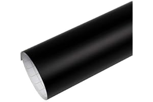 ‎RAPID TECK Rapid Teck® 5,26€/m Premium Matt Schwarz - 2m x 1,52m - Blasenfrei mit Luftkanälen - Auto Folierung - Car Wrapping Folie - Schwarze Folie Auto