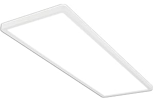 ‎BRILONER BRILONER - LED Deckenlampe mit indirektem Licht, 58cm, 22W, 3.000lm, flach, neutralweiße Lichtfarbe, Lampe, Deckenleuchte, Wohnzimmerlampe, LED Panel, Küchenlampe, Wohnzimmerleuchte, 58x20x3 cm, Weiß