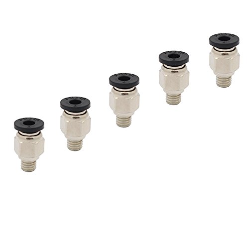 Anycubic 5PCS PC4-M6 Pneumatic Gerade Verschraubung für 4mm Schlauchaußendurchmesser M6 6mm Reprap 3D-Drucker