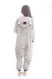 Unisex Adult Kigurumi Grau Koala Tier Cosplay Neuheit Homewear Onesies Nachtwäsche erwachsene Karikatur Karneval Weihnachten Halloween-Kostüm -