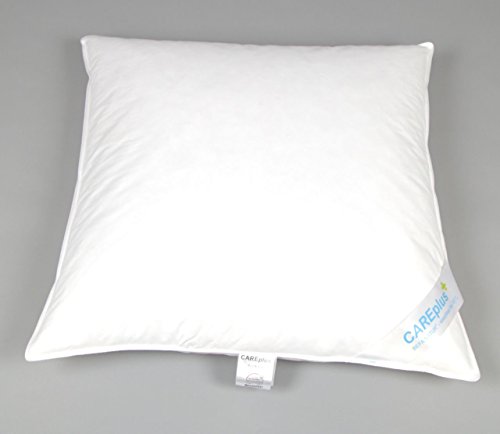 Kopfkissen Feder-kissen CAREplus 80x80 cm 100% Federn kochfest mit extra Füllung