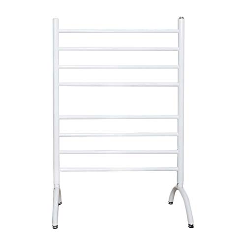 Preisvergleich Produktbild Bodenstehender thermostatischer elektrischer Handtuchhalter, beweglicher elektrischer Tuch-u. Kleidung-Wärmer-Stand - erhitzte Tuch-Schiene, 90W Heizkörper-Trockner, 61 × 91.4cm (Farbe : Weiß)