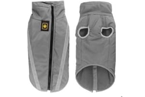 Idepet Manteau de Chien imperméable Veste Chaude d'hiver, vêtements pour Animaux de Compagnie Coupe-Vent Tenue de Veste de Chien pour Petits Chiens de Taille Moyenne avec Trou de Harnais XL-6XL