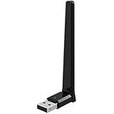 BrosTrend 600Mbps High Gain USB WiFi Adapter with 3dBi External Antenna; AC600 Dual Band 5GHz Wireless Speed 433Mbps, 2.4GHz 150M; MiNi; For Laptop, Desktop, PC of Win 10/8/7/XP (AC5 Model)