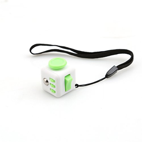 LnLyin Stress Cube for Fidgeter Anxiety Attention Toy Relieves Stress And Anxiety for Children and Adults White and Green LnLyin Stress Cube for Fidgeter Anxiety Attention Toy Relieves Stress And Anxiety for Children and Adults White and Green