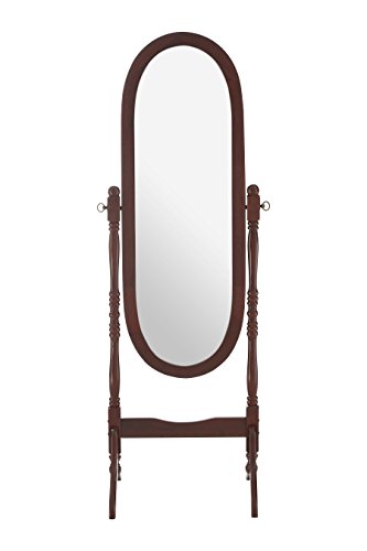 Premier Housewares Holz-Standspiegel, Mahagoni