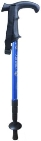 Unisex T Shank Mountaineering Walking Stick Trekking Poles 21.2" to 44.1" (blue)