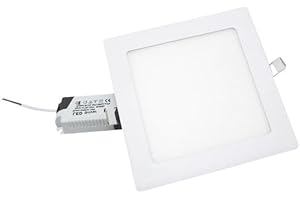 Spot LED Extra Plat Carré 12W Blanc - Blanc Chaud 2300K - 3500K - SILAMP