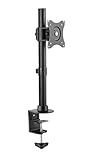 tft wandhalterung 【 FUNKTIONEN 】🔸 Die Front-Platte der Monitor-Tischhalterung ist 360 Grad drehbar 🔸 Höhen-verstellbar 🔸 Schwenkung des Monitor-Ständer beträgt 90 Grad an der Platte | Arm kann an der Stange sogar um 360 Grad geschwenkt werden 🔸 Mögliche Neigung +/-45 Grad