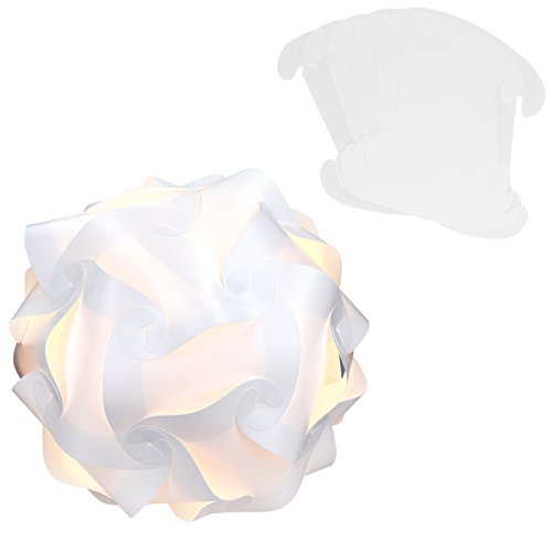 kwmobile Puzzle Lampe DIY weiße XL Leuchte – Lampenschirm IQ Jigsaw Lamp – mind. 15 verschiedene Designs - 5