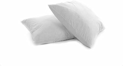 FurnishnkLuxury Square Pillow Pair (2 pillows per pack)- Euro/Continental Size 65x65 cms (26x26)- Anti Allergenic 233 Thread Count Cover