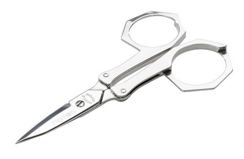 Remos folding scissors, with leather case