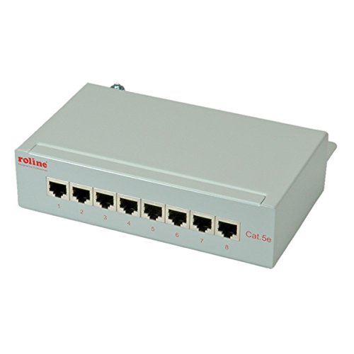 ROLINE Patchpanel Cat5e 8port grau switchboard wallmounting