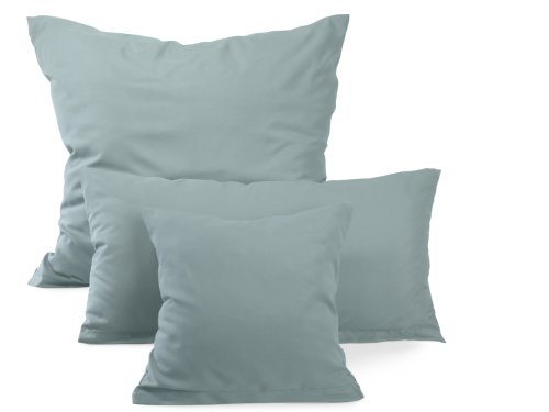 Doppelpack zum Sparpreis – Microfaser-Kissenhüllen – Wohndekoration in schlichtem Design – 8 modernen Uni-Farben und 3 Größen, 40 x 80 cm, grau - 9