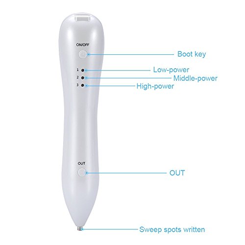 Profi Tupfen Maulwurf Entfernen Maschine, Tragbare Altersflecken Age Spot Removal Gerät mit Keinen Blutungen für Haut mit Spot Tattoo Mole Maulwurf, USB-Aufladung - 6
