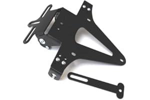 GENERISCH Kennzeichenhalter GroFaTec Universal T1 V1 für Motorrad Roller Enduro Supermoto 125 Naked Kennzeichenträger alternativ Nummernschild Träger Halter kurzes Heck Heckumbau Porta Targa Made in Germany