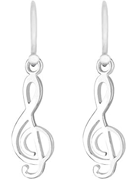 Elli Damen Ohrhänger Notenschlüssel 925 Sterling Silber