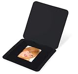 Außengröße: 8,0 x 8,0 cm Marthiesens® 100 Stück Passbildmappen/Steckmappen für Passbilder im Format 3,5 x 4,5 cm - Leinen-Karton schwarz