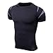 Produktbild BHYDRY Mens Fitness Kurze Ärmel Rashguard T-Shirt Bodybuilding Haut Enge trocknende Oberteile