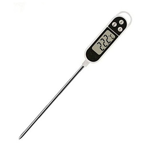 Thermometer Digital mit LCD Display und langen Sonde für mündliche AXILAR Rektal Wasserbad Netzteil Fleisch Karamell
