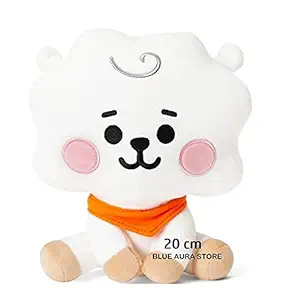 Blue Aura 20 cm RJ Big Size BT21 BTS Sitting Stuffed Plush Toy Plushie (RJ Big Size Plush)