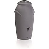 Regentonne 210 Liter [Amphore Design] Regenfass Frostsicher aus Kunststoff - Regenwassertonne mit Wasserhahn - Regenwassertan