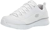Muster: Uni Skechers Damen Synergy 3.0 Sneaker, Weiß (White Leather/Silver Trim #Yellow WSL), 38 EU