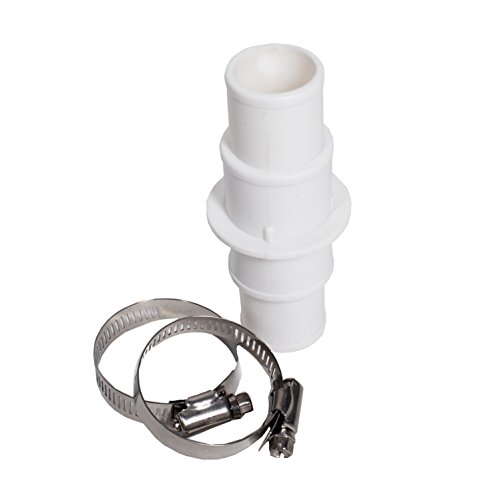 Schlauchverbinder, universal für 38 mm und 32 mm, auch zum Reduzieren von 38 auf 32 mm, mit 2 Schlauchschellen aus Edelstahl